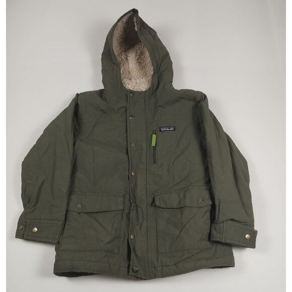 Patagonia Other - Patagonia Boys Size Medium 10 Black Infurno Deep Pile Fleece Lined Hooded Jacket